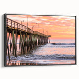 Framed canvas of a vintage-style Virginia landscape in muted earth tones, ideal for bedroom wall decor.