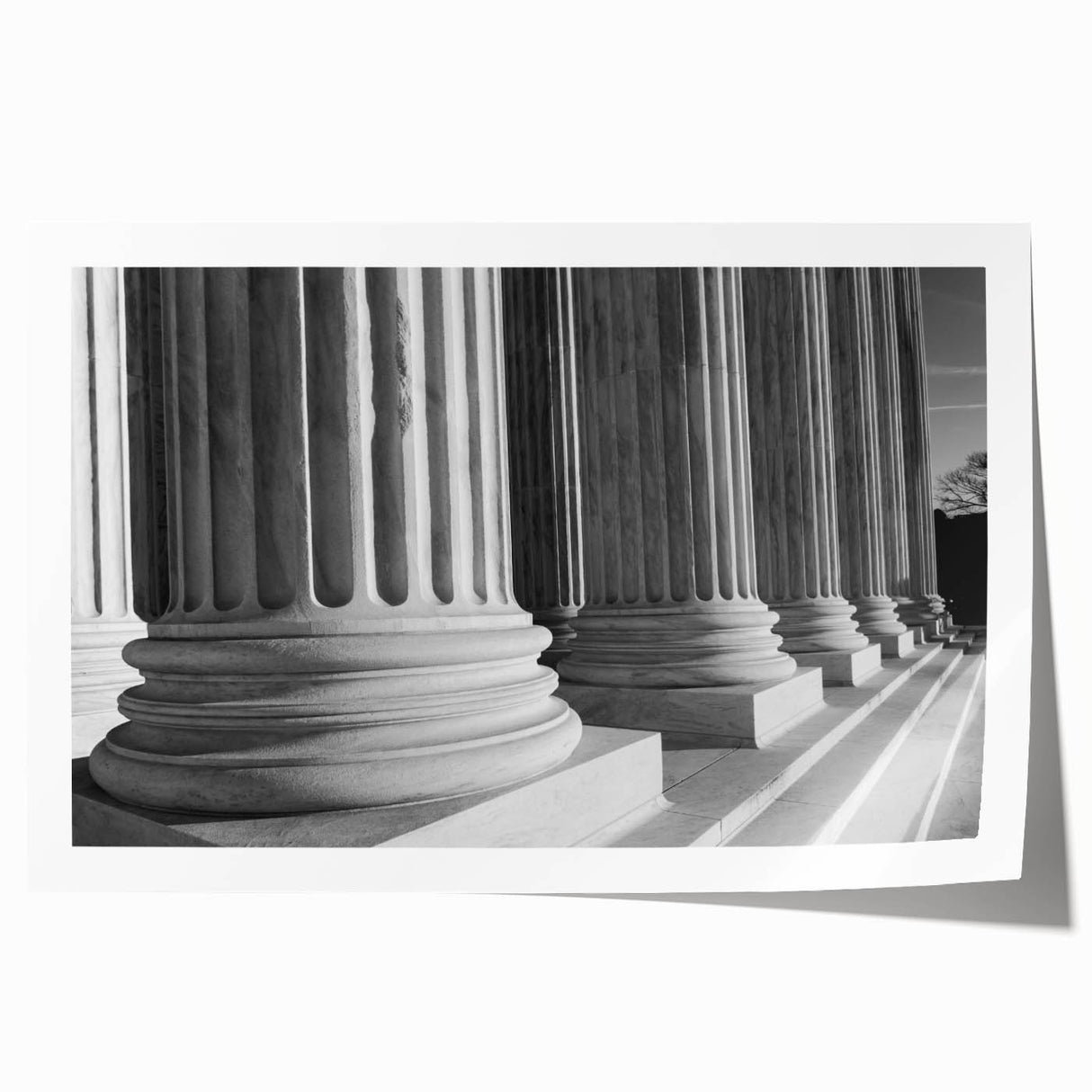 Rolled print of Washington D.C. Capitol with soft pastel shades, ideal for art wall dining room or classy bathroom wall art.
