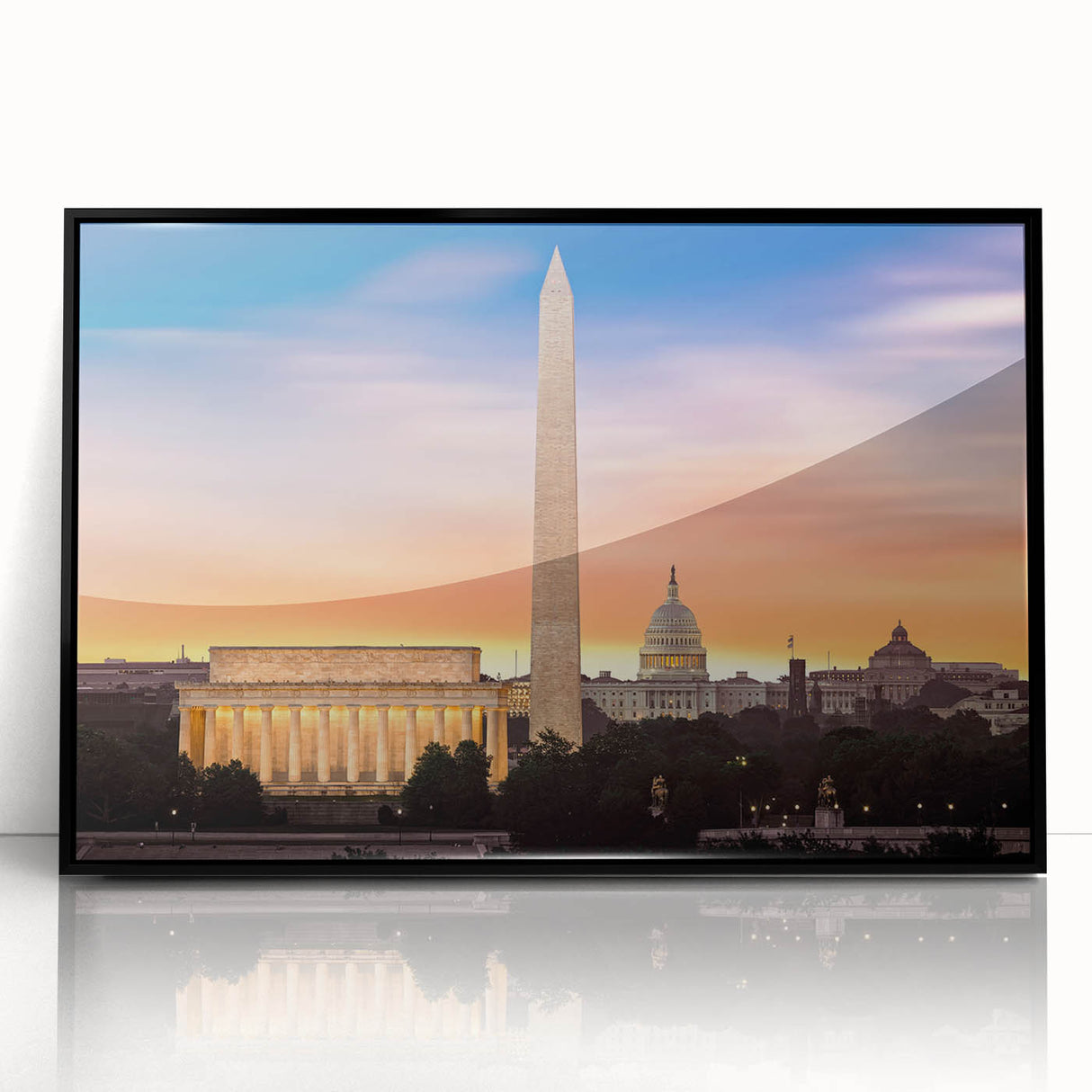 Large abstract wall art of Washington D.C.