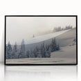 Large abstract wall art depicting the Olympic landscape in muted earth tones, framed in black acrylic.