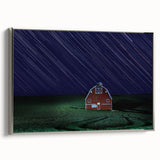 Landscape art painting depicting the rolling hills of Palouse, USA on a framed canvas with a silver border.