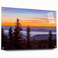 Acrylic print of a West Virginia landscape in muted earth tones, suitable for bedroom or dining room decor.