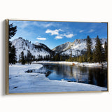 Framed canvas featuring a vintage-style landscape of Yellowstone with muted gold and black tones, ideal for bedroom wall art.