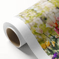 Art Deco poster of spring season in pastel shades on rolled canvas, ideal for nursery wall art.