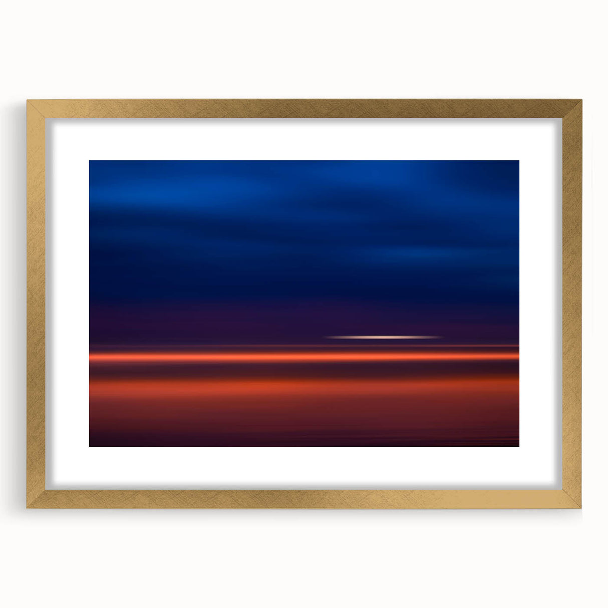 Evening Glow Motion Wall Art – Abstract Blue & Orange Photography