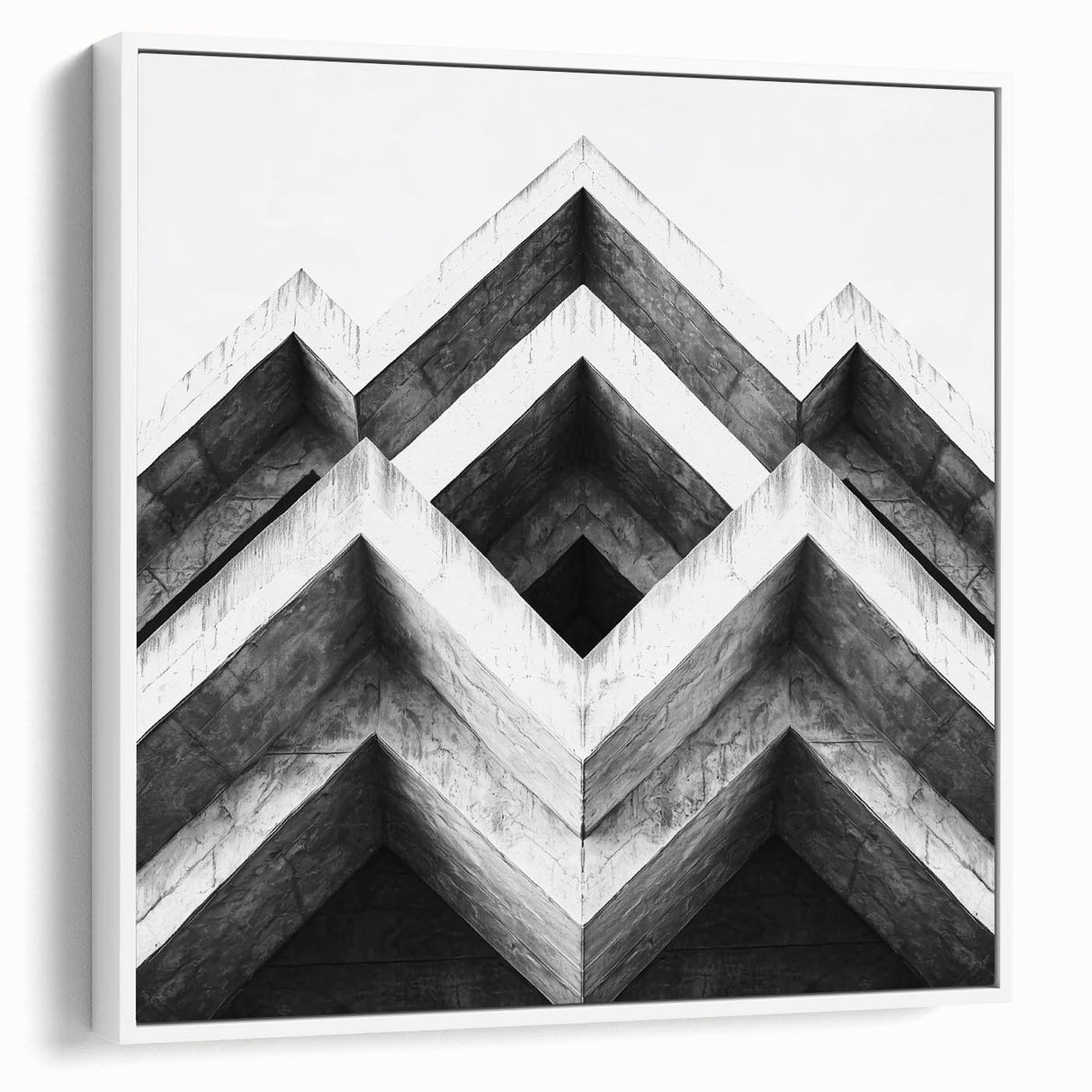 Vintage poster art featuring colorful abstract design on a large framed canvas, ideal for living room decor.