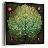 Framed canvas wall art featuring an elegant design of flowers and botanical leaves, with a silver frame, showcasing a contemporary aesthetic ideal for home decor.