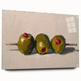 Acrylic print of colorful abstract fruit design, ideal for dining room decor.
