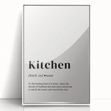 Art deco poster featuring a minimalist food illustration in black on white acrylic, ideal for modern kitchen decor.