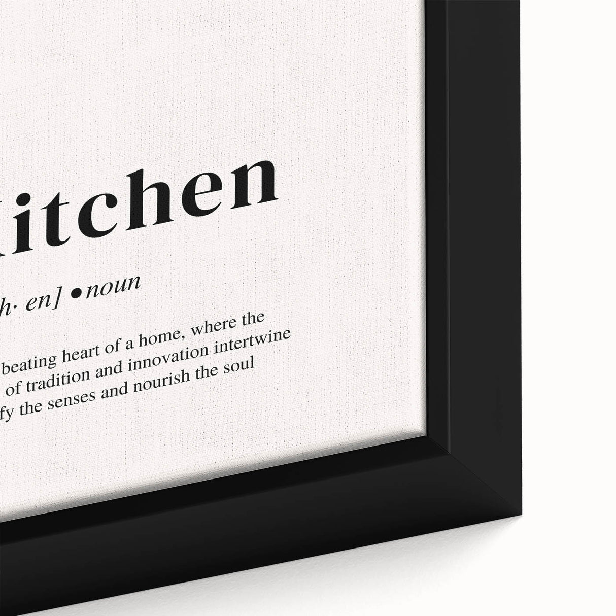 Extra large black wall art on canvas featuring colorful, textured food motifs, suitable for living room decor.