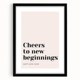 Cheers to New Beginnings - New Year's Eve Wall Art Print