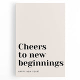 Cheers to New Beginnings - New Year's Eve Wall Art Print