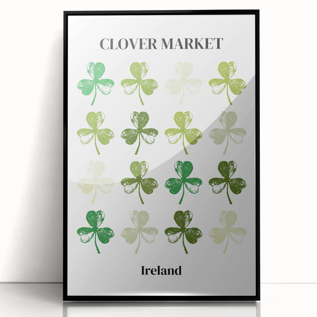 Clover Market Irish Wall Art - St. Patrick’s Day Shamrock Print
