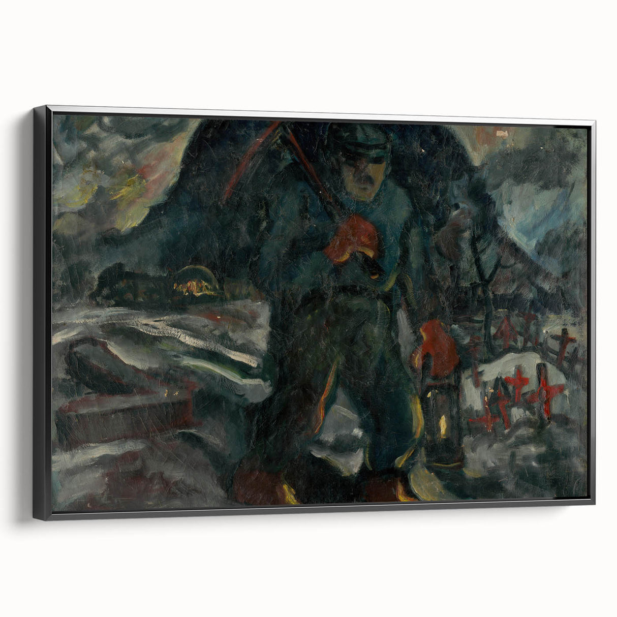 Realism Art Print – Miner | Dark and Atmospheric Industrial Scene