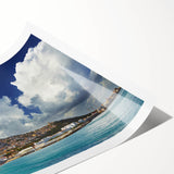 Extra large wall art featuring line art flowers in monochrome, printed on rolled canvas.