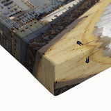 Large art of an Algerian landscape in black and white on stretched canvas, suitable for bedroom wall decor.