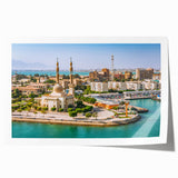 Extra large rolled print depicting a scenic Egyptian landscape, perfect for art wall dining room placement.