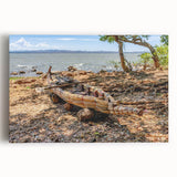 Large black and white acrylic print of Ethiopian scenery, perfect for kitchen wall art.