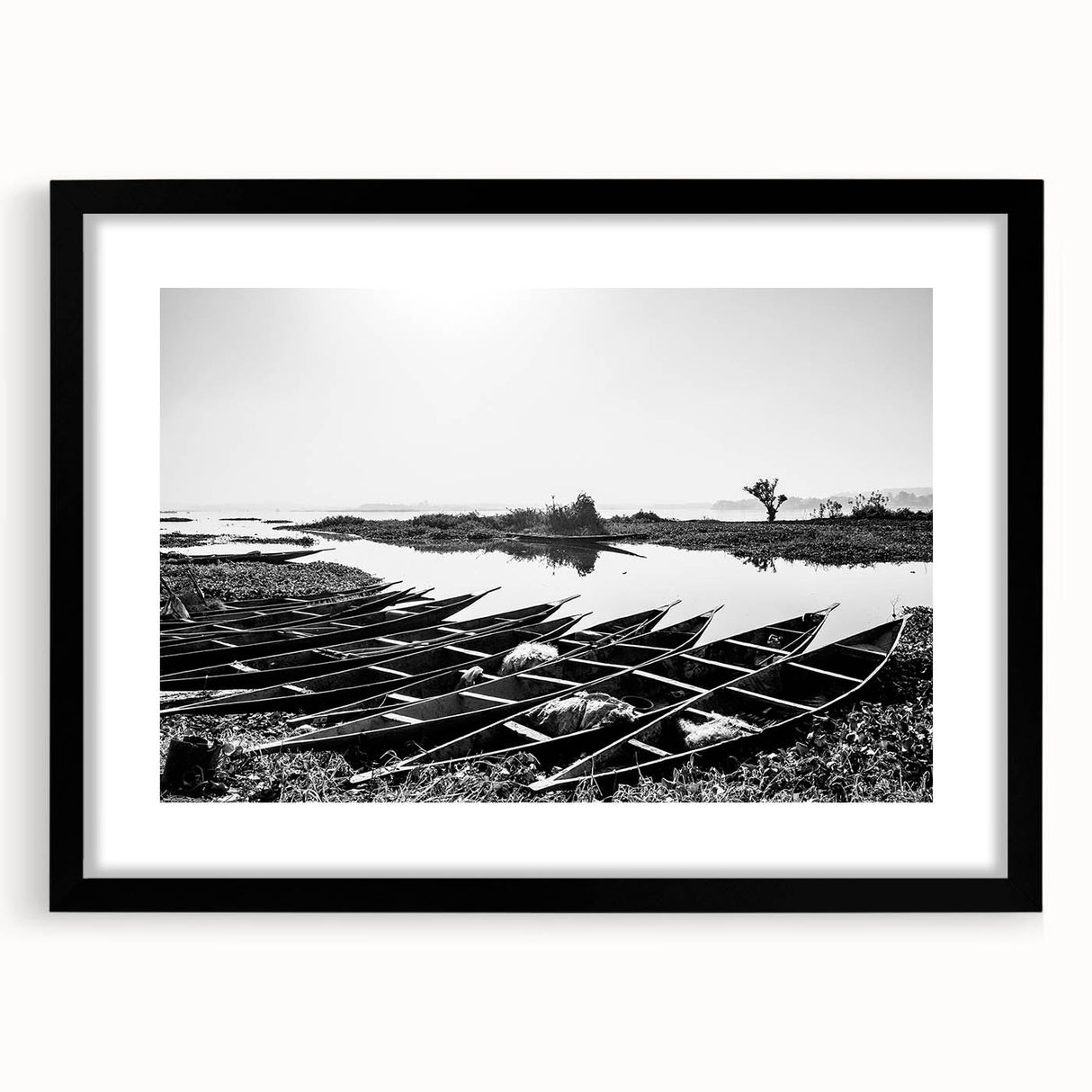 Abstract art print featuring textured, colorful depiction of Mali scenery on a large framed canvas.