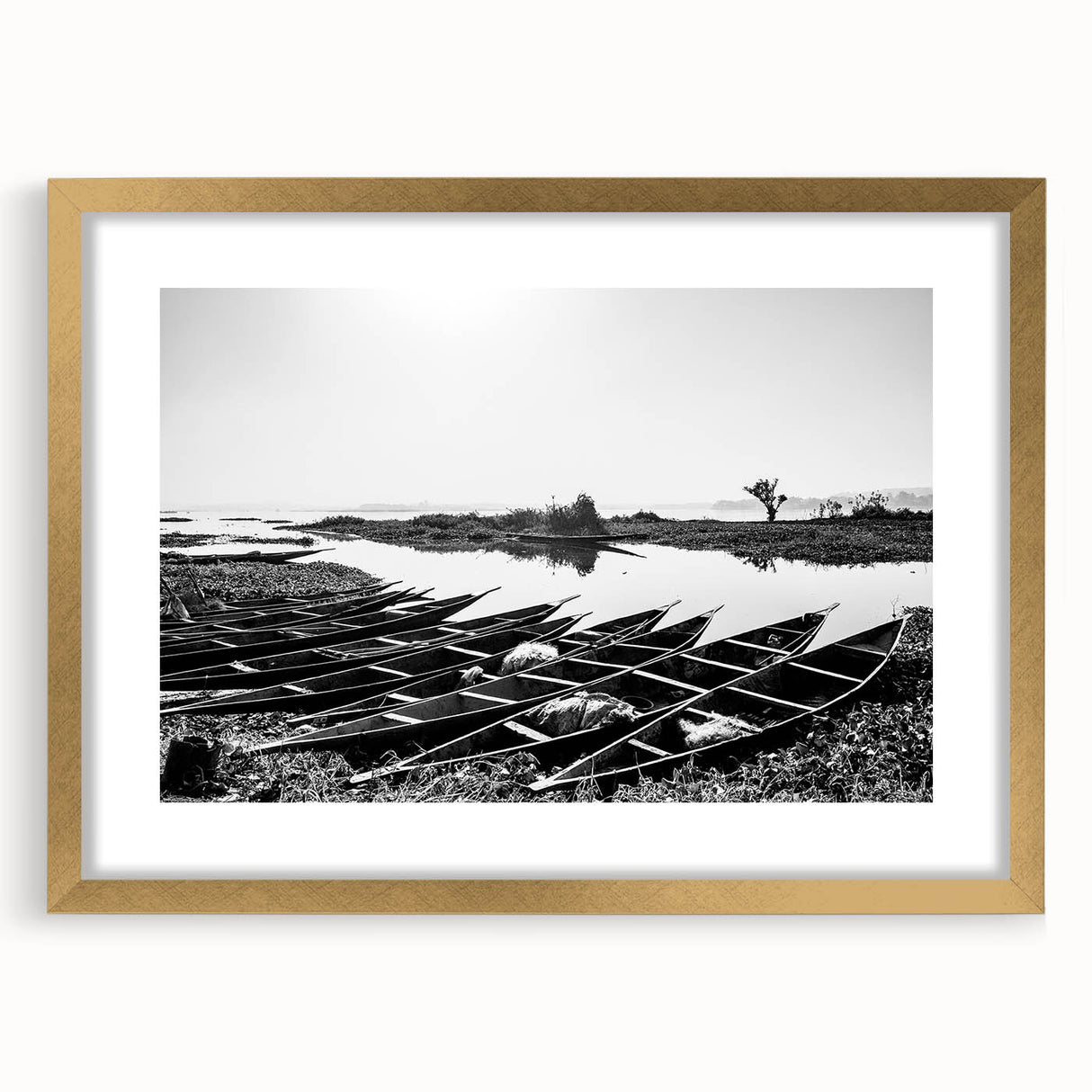 Textured abstract art print depicting a Mali scenery in muted earth tones on a framed canvas, suitable for bedroom art.