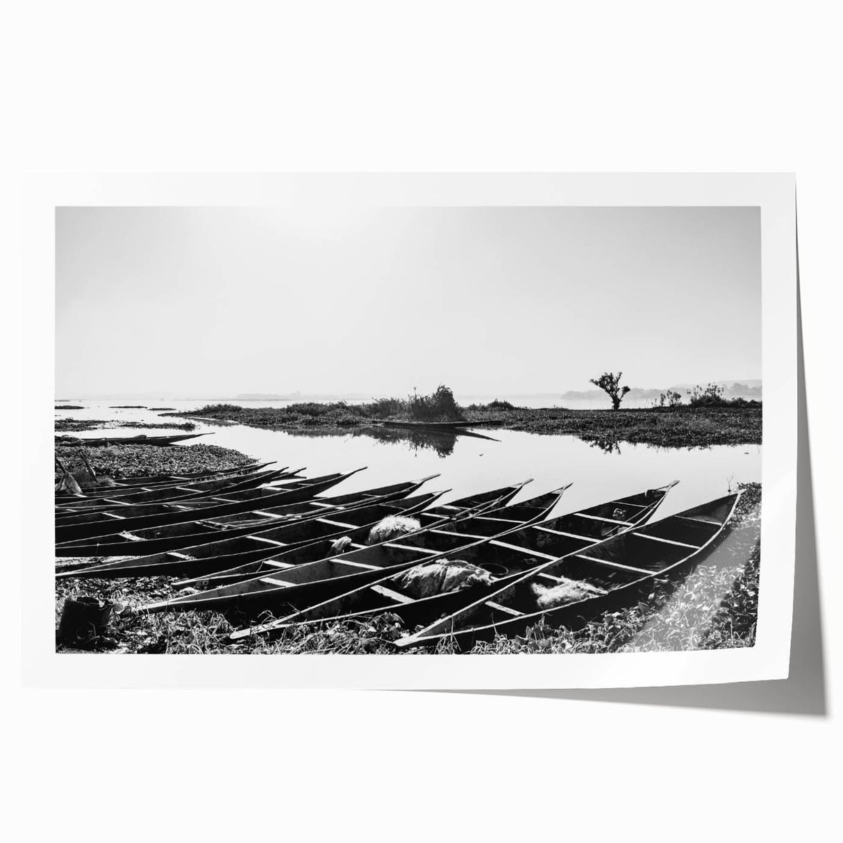Extra large rolled print of a Mali scenery with vibrant earth tones, ideal for art wall dining room.
