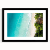 Extra large, textured abstract art print of colorful African scenery on a black-framed canvas, ideal for living room decor.