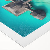 Art deco poster of Tanzanian scenery in muted earth tones on rolled canvas, suitable for dining room decor.