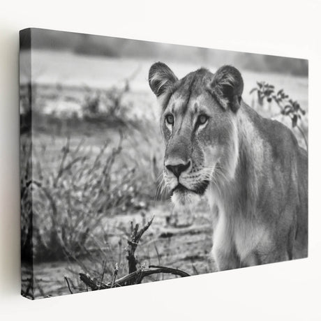 Large wall art on canvas depicting a serene African landscape in earthy tones, ideal for kitchen wall decor.