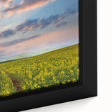 Extra large framed canvas featuring a textured, colorful depiction of a Bangladesh rural scene, ideal for living room decor.