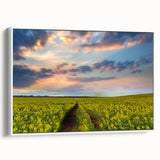 Vintage poster art of a scenic Bangladesh landscape in vibrant colors on a framed canvas.