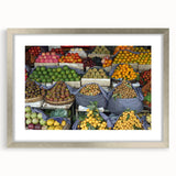 Textured art depicting a serene Cambodian landscape in muted earth tones on a framed silver mat, suitable for bedroom decor.