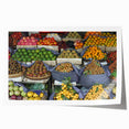 Extra large rolled print of a Cambodian landscape with vibrant green and earth tones, ideal for dining room wall art.