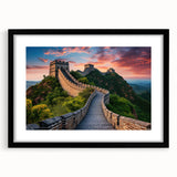 Extra large abstract art print of the Great Wall of China.