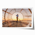 Rolled print of a serene Myanmar landscape featuring soft pastel shades, ideal for art wall dining room decor.