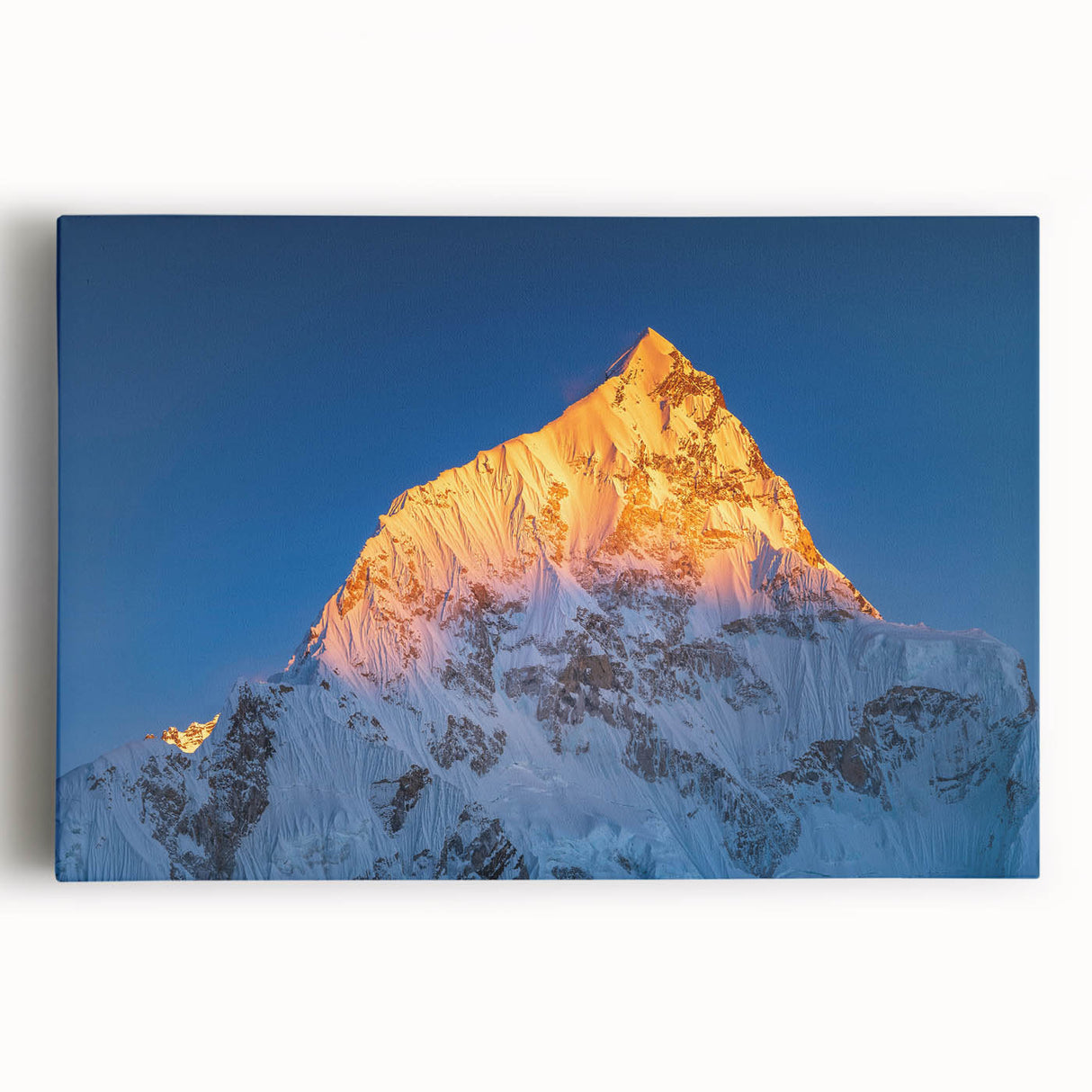 Black and white large canvas print of Mount Everest, ideal for kitchen wall art.