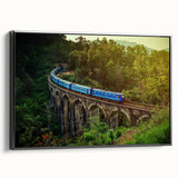 Black and white landscape art painting of Sri Lankan scenery on framed canvas, ideal for bedroom wall decor.