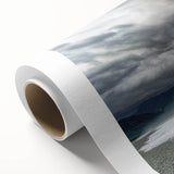 Art Deco-style poster of a serene Taiwanese landscape on rolled canvas.