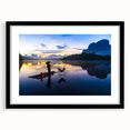 Extra large framed abstract art print depicting vibrant, colorful Thai scenery on textured canvas.