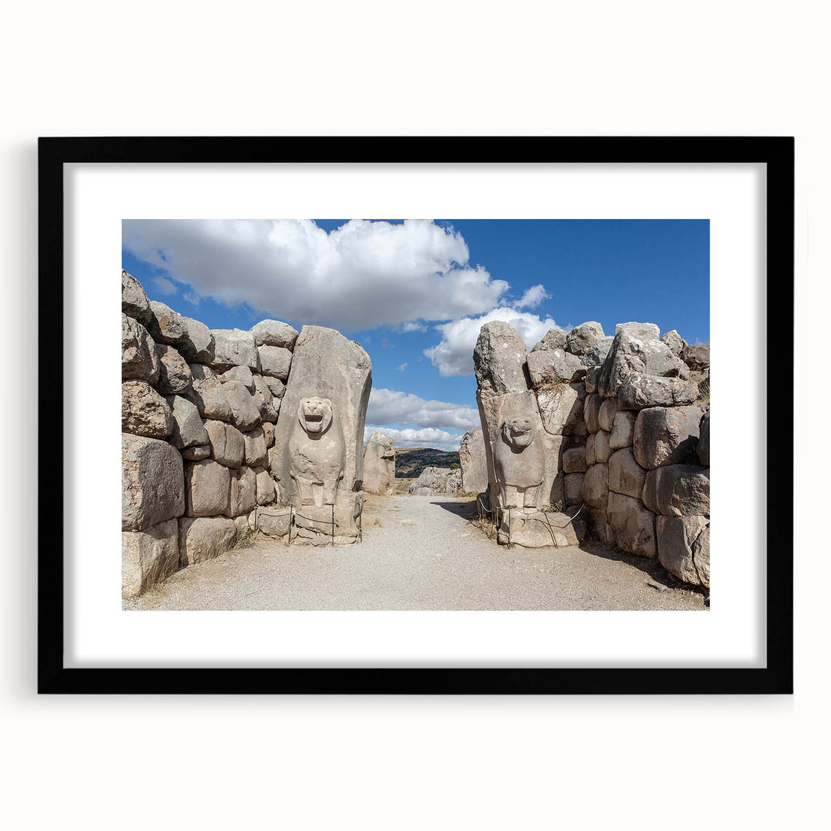 Extra large abstract art print featuring a colorful, textured scene of a Turkish landscape on a framed canvas.