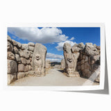 Rolled print of a Turkish landscape featuring vibrant floral elements, ideal for art wall dining room decor.