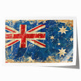 Rolled print of Ayers Rock in Australia, featuring earthy red and orange tones, ideal for art wall dining room.
