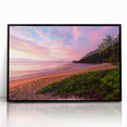 Large abstract wall art depicting Queensland scenery in muted earth tones on a framed acrylic.