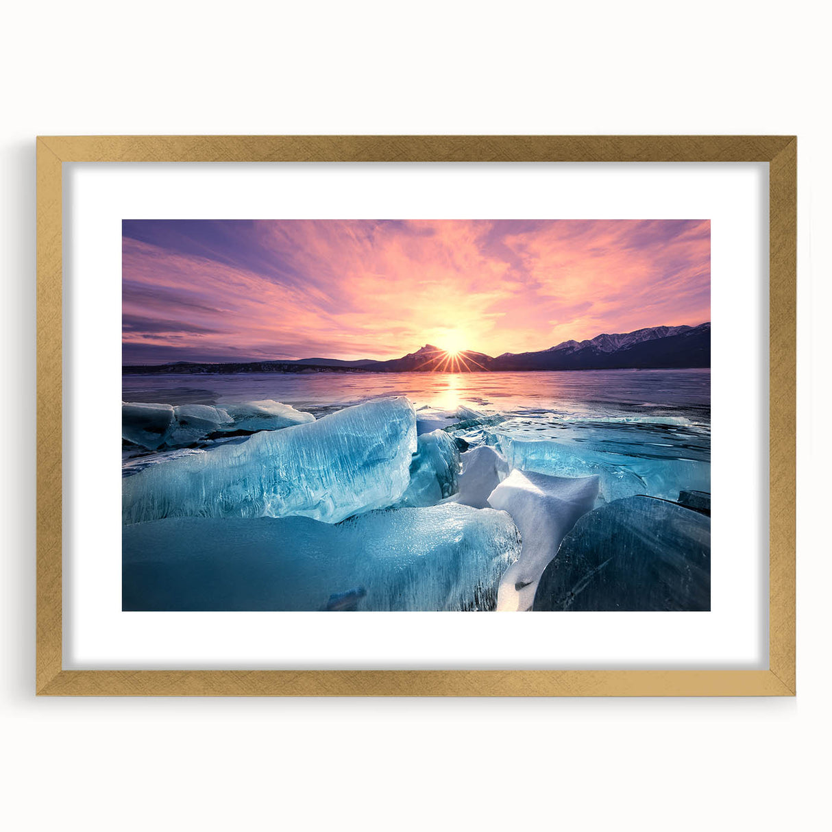 Extra large abstract art print of Alberta scenery, featuring textured strokes in earthy tones on a framed canvas.