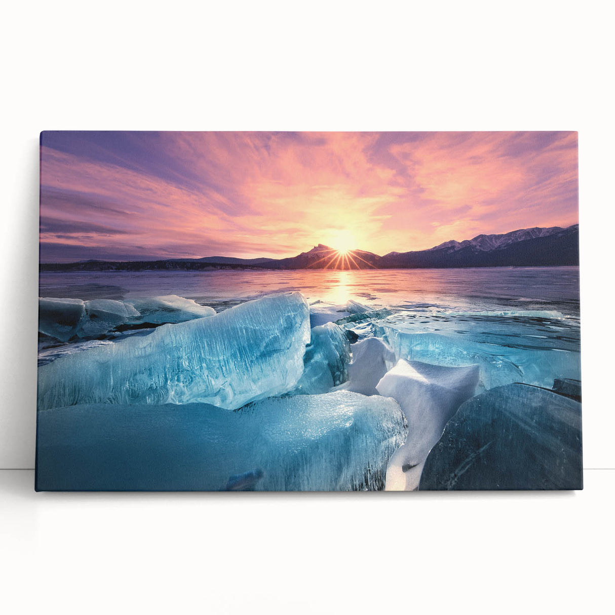 Black and white photo of Alberta scenery on stretched canvas, ideal for kitchen wall art or bedroom ambiance.