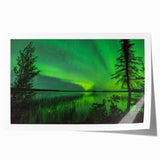 Rolled print of a Manitoba scenery with muted green and blue tones, ideal for art wall dining room.
