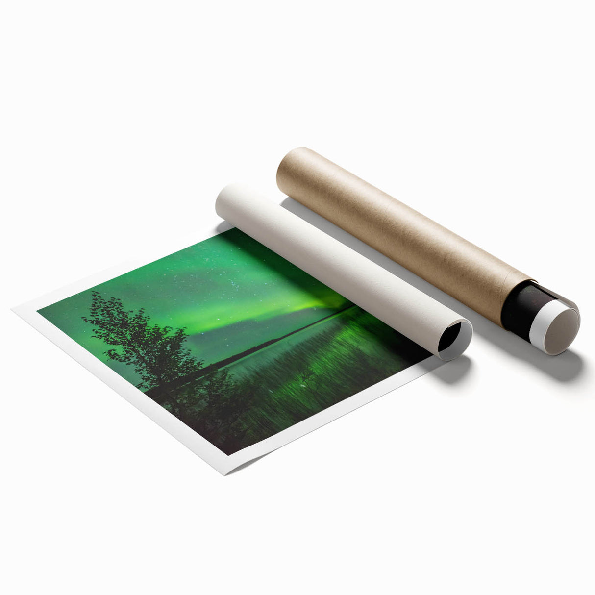 Extra large rolled print of a Manitoba landscape, featuring pastel floral elements, ideal for classy bathroom wall art.