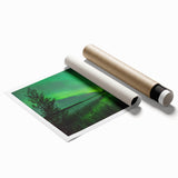 Extra large rolled print of a Manitoba landscape, featuring pastel floral elements, ideal for classy bathroom wall art.