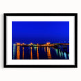 Abstract art print depicting a textured, colorful scenery of New Brunswick on an extra large framed canvas.