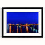 Abstract art print depicting a textured, colorful scenery of New Brunswick on an extra large framed canvas.