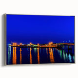 Framed canvas depicting a vintage-style landscape of New Brunswick in a palette of black and vibrant colors.